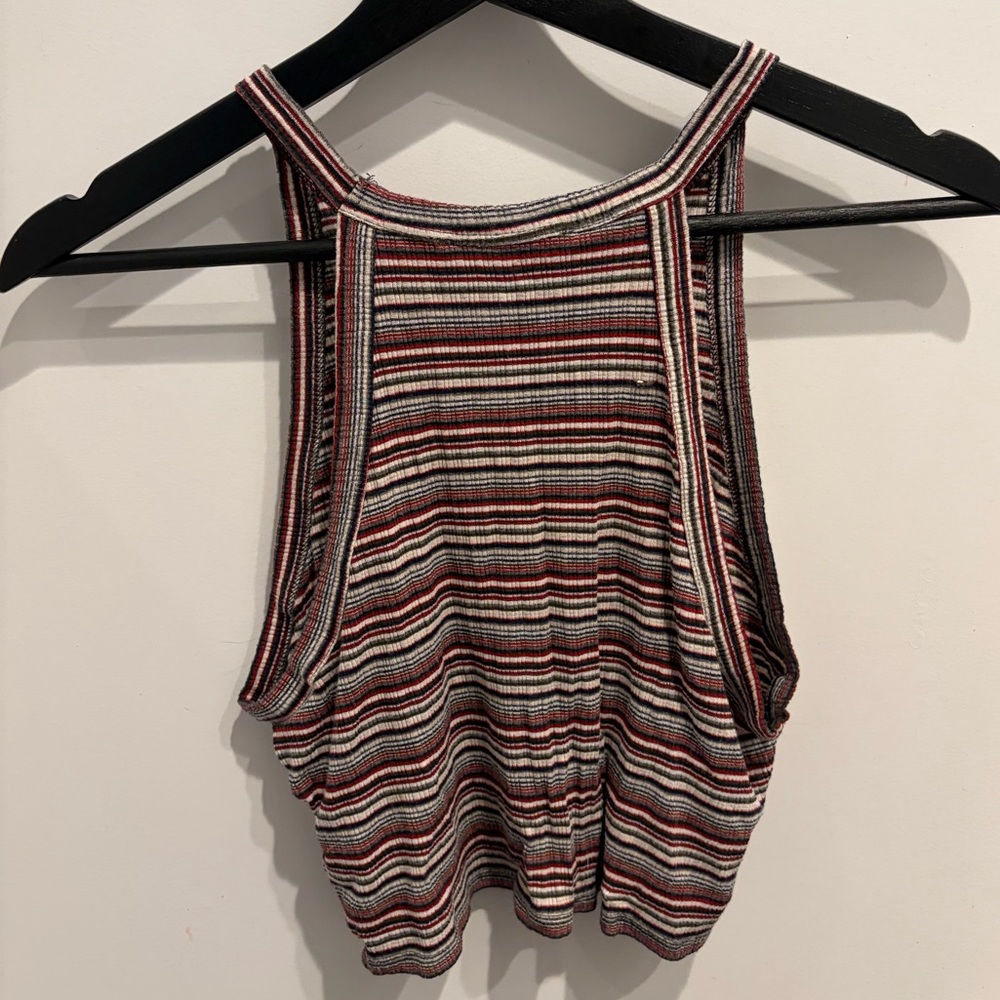 Express Striped Racerback Crop Top - Picture 2 of 4
